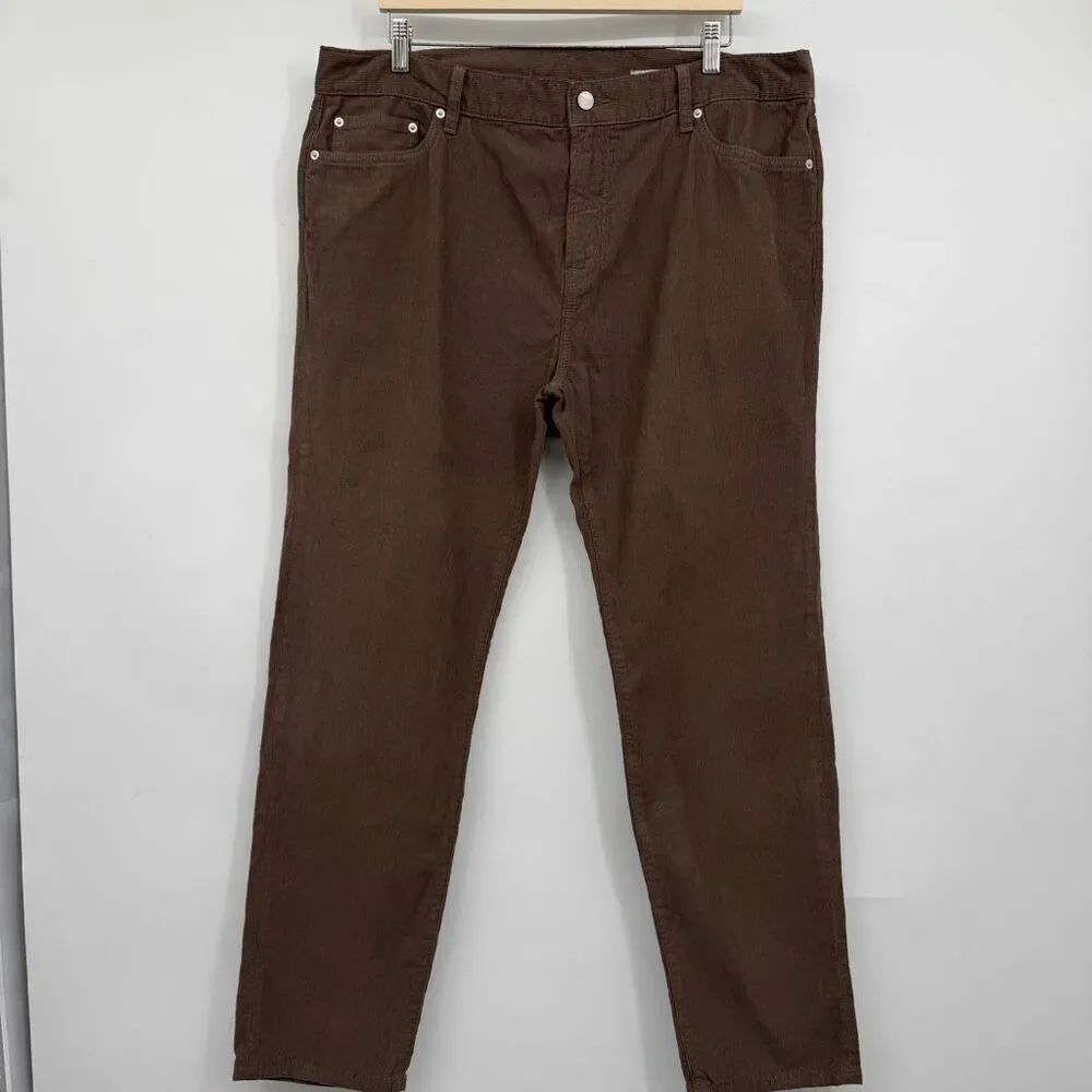 Outerknown Brown Corduroy 5-Pocket Organic Cotton Chino Pants Size 38